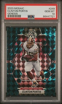 2023 Panini Mosaic 249 Clinton Portis Genesis PSA 10