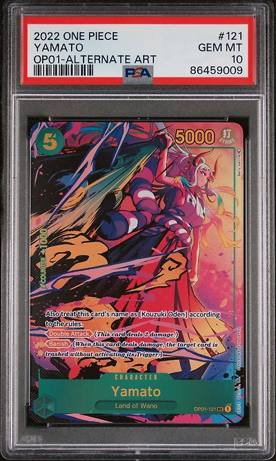 2022 One Piece Romance Dawn 121 Yamato Alternate Art PSA 10