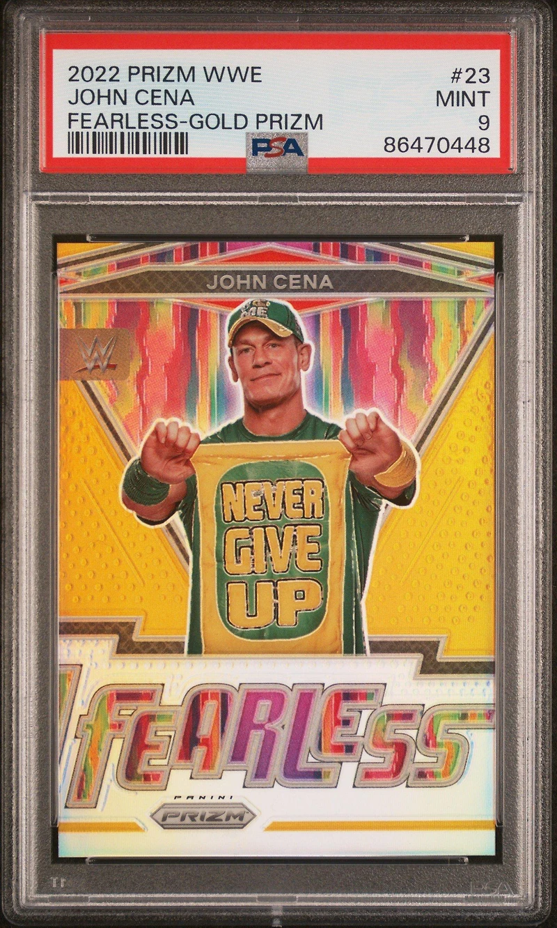 2022 Panini Prizm Wwe Fearless 23 John Cena Gold Prizm PSA 9