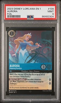 2023 Disney Lorcana En 1-the First Chapter 139 Aurora - Dreaming Guardian Foil PSA 9