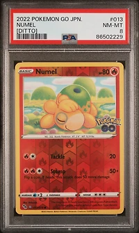 2022 Pokemon Go Japanese 013 Numel [ditto] PSA 8