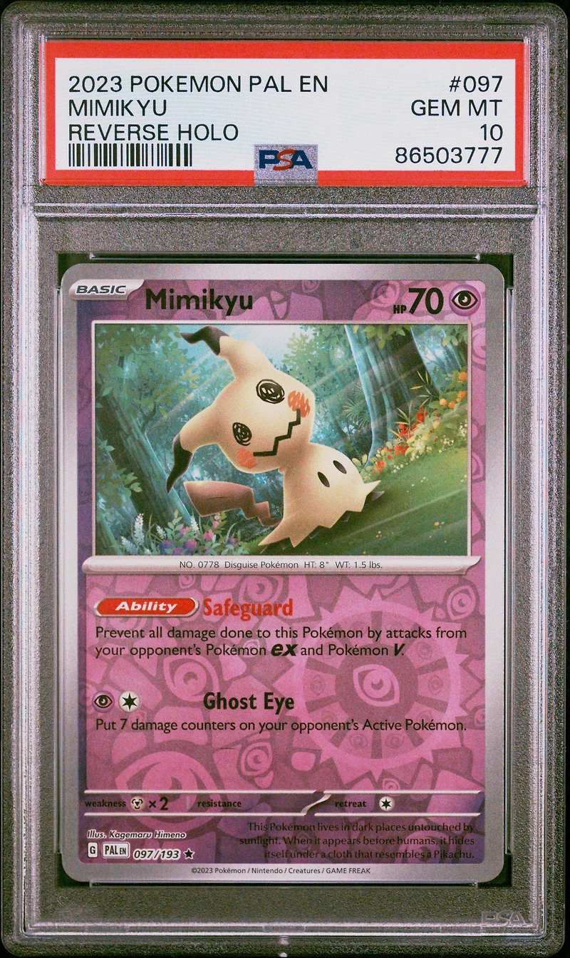 2023 Pokemon Pal En-paldea Evolved 097 Mimikyu Reverse Holo PSA 10