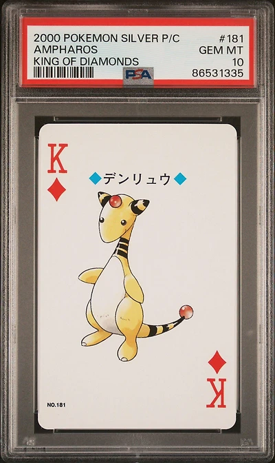 2000 Pokemon Silver Version Playing Cards 181 Ampharos PSA 10