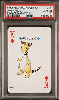 2000 Pokemon Silver Version Playing Cards 181 Ampharos PSA 10