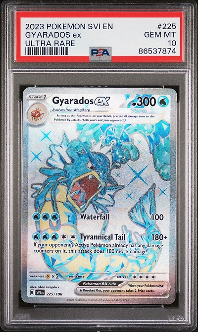 2023 Pokemon Svi En-scarlet & Violet 225 Gyarados Ex Ultra Rare PSA 10