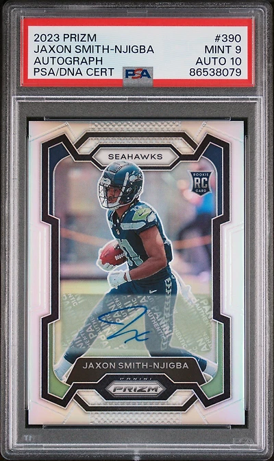 2023 Panini Prizm 390 Jaxon Smith-njigba Autograph PSA 9
