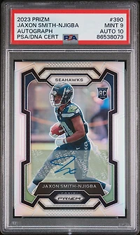 2023 Panini Prizm 390 Jaxon Smith-njigba Autograph PSA 9