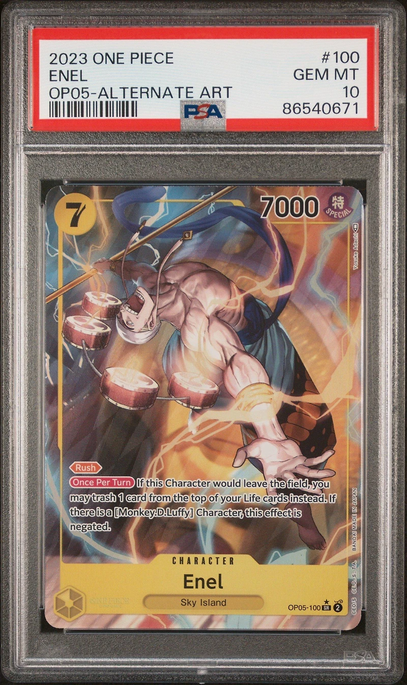2023 One Piece Awakening Of The New Era 100 Enel Alternate Art PSA 10