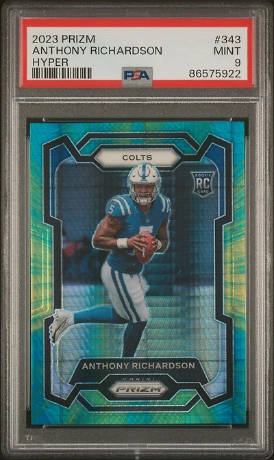 2023 Panini Prizm 343 Anthony Richardson Hyper Prizm PSA