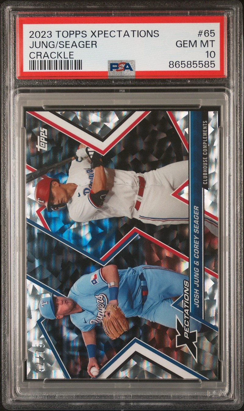 2023 Topps Xpectations 65 Corey Seager/josh Jung Crackle PSA 10