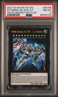 2021 Yu-gi-oh! Tin Of Ancient Battles En195 Dv.arsnl.aa-zus PSA 8