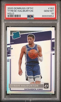 2020 Panini Donruss Optic 162 Tyrese Haliburton Holo PSA 10