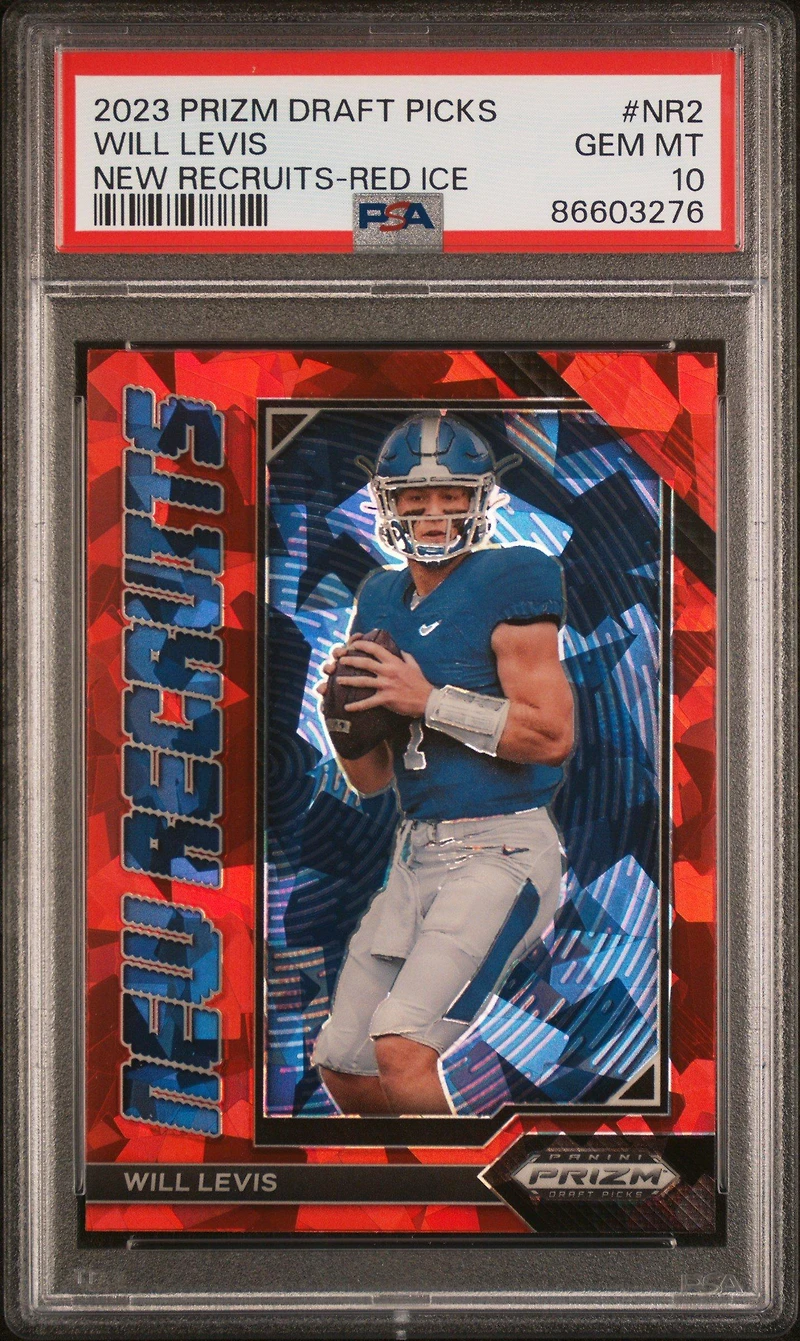 2023 Panini Prizm Draft Picks New Recruits Nr2 Will Levis Red Ice Prizm PSA 10