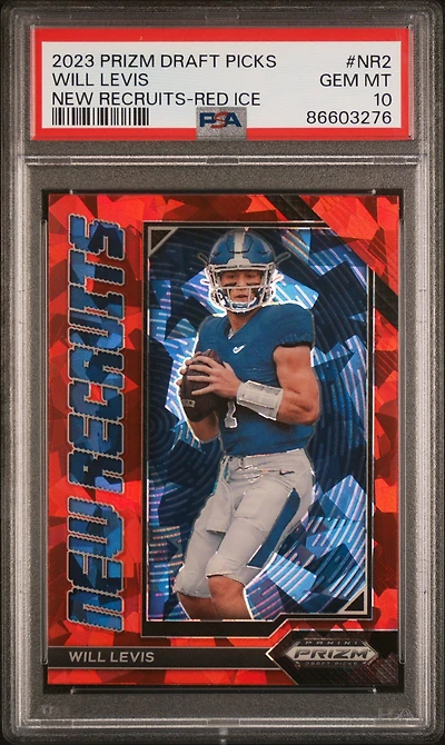 2023 Panini Prizm Draft Picks New Recruits Nr2 Will Levis Red Ice Prizm PSA 10