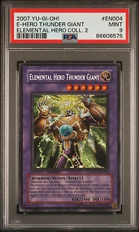 2007 Yu-gi-oh! Elemental Hero Collection 2 En004 Elemental Hero Thunder Giant PSA 9