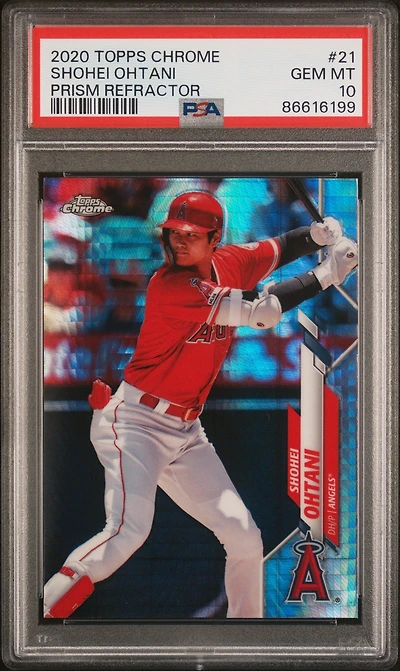 2020 Topps Chrome 21 Shohei Ohtani Prism Refractor PSA 10