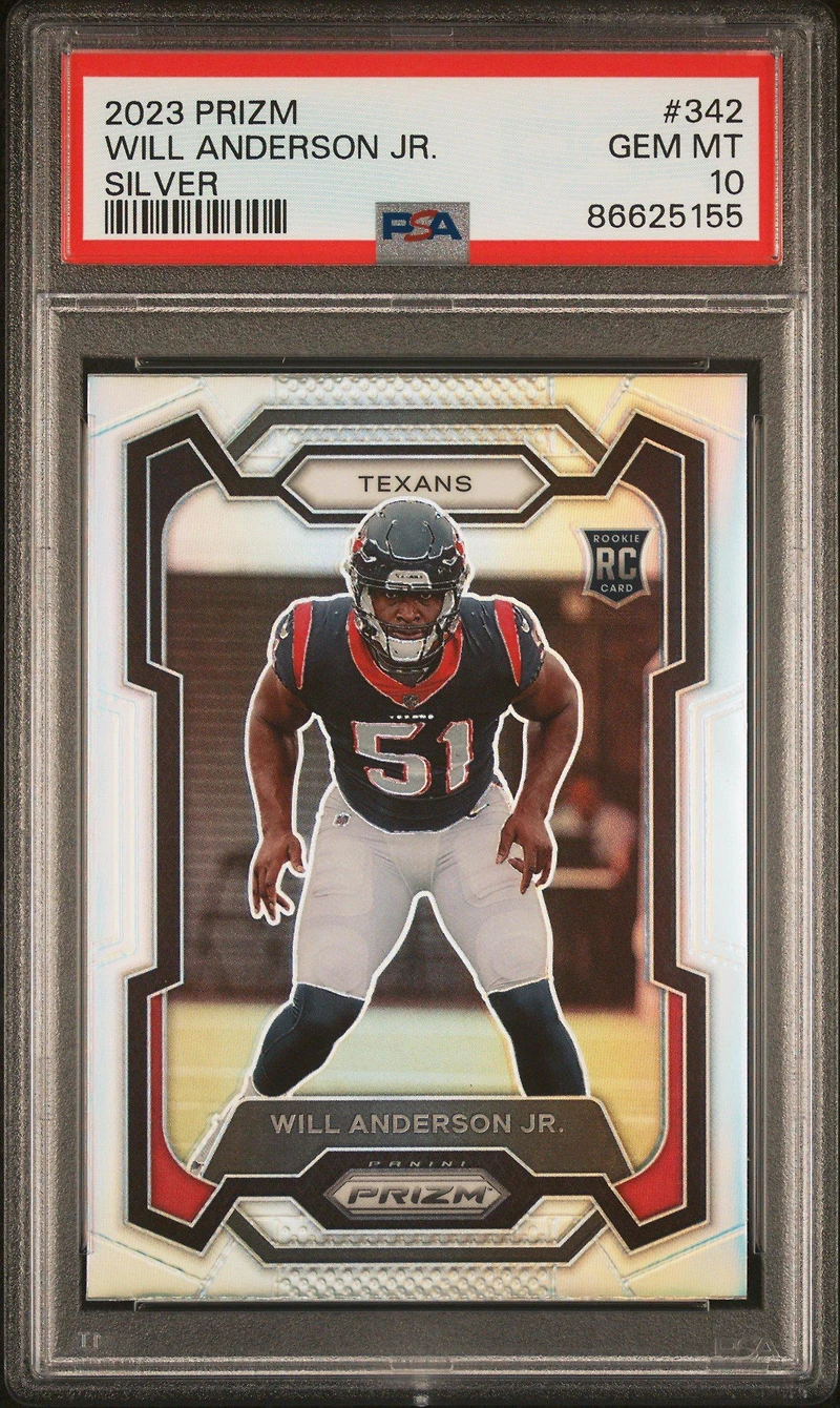 2023 Panini Prizm 342 Will Anderson Jr. Silver Prizm PSA 10