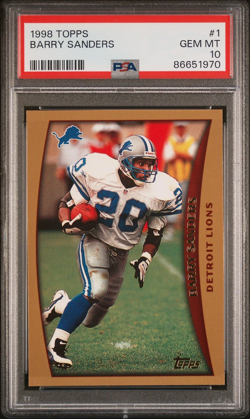 1998 Topps 1 Barry Sanders PSA 10