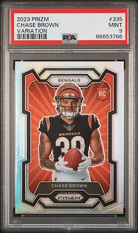 2023 Panini Prizm 335 Chase Brown Variation PSA