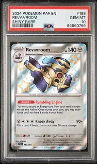 2024 Pokemon Paf En-paldean Fates 193 Revavroom Shiny Rare PSA 10