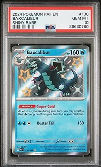 2024 Pokemon Paf En-paldean Fates 130 Baxcalibur Shiny Rare PSA