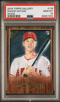 2018 Topps Gallery 116 Shohei Ohtani Wood PSA 10