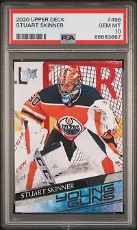2020 Upper Deck 496 Stuart Skinner PSA 10