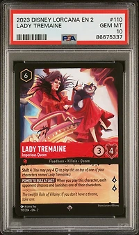 2023 Disney Lorcana En 2-rise Of The Floodborn 110 Lady Tremaine - Imperious Queen PSA 10