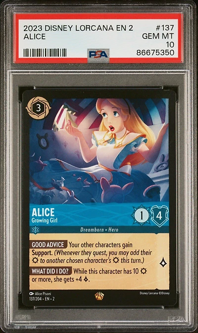 2023 Disney Lorcana En 2-rise Of The Floodborn 137 Alice