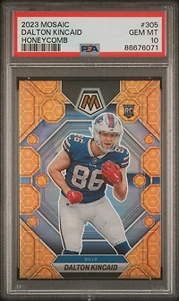 2023 Panini Mosaic 305 Dalton Kincaid Honeycomb PSA 10