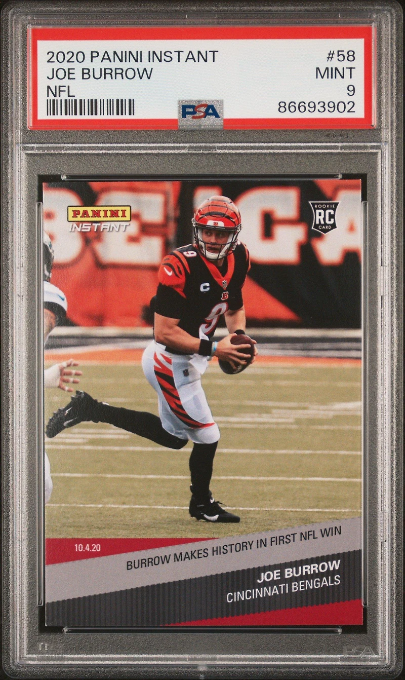 2020 Panini Instant Nfl 58 Joe Burrow PSA 9