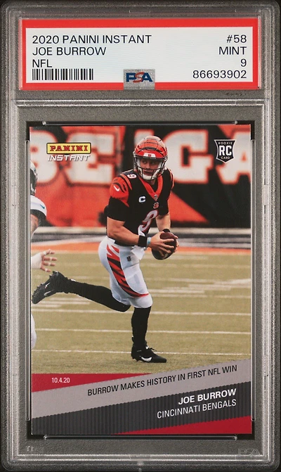 2020 Panini Instant Nfl 58 Joe Burrow PSA 9