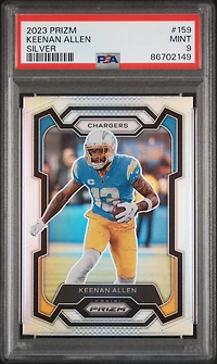 2023 Panini Prizm 159 Keenan Allen Silver Prizm PSA 9
