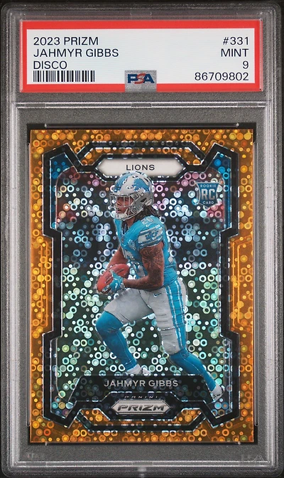 2023 Panini Prizm 331 Jahmyr Gibbs Disco Prizm PSA