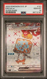 2023 Pokemon Japanese Sv3-ruler Of The Black Flame 121 Eiscue Ex Super Rare PSA 10