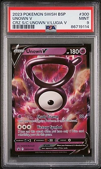 2023 Pokemon Swsh Black Star Promo Unown V Crown Zenith Special Collection Unown V & Lugia V PSA