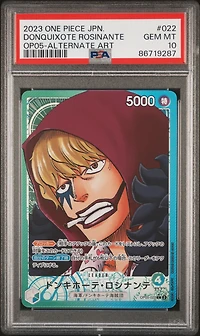 2023 One Piece Japanese Op05-awakening Of The New Era 022 Donquixote Rosinante Alternate Art PSA 10