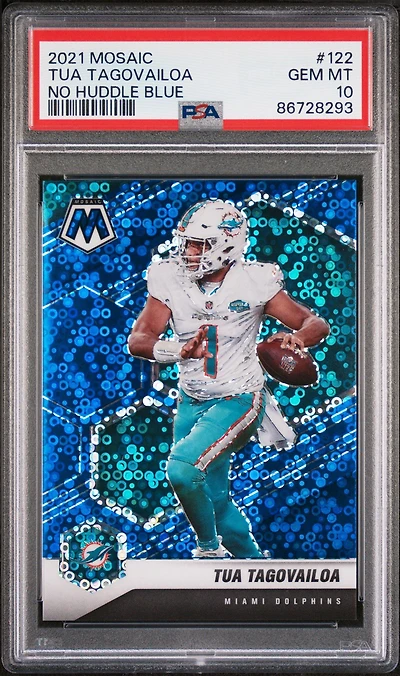 2021 Panini Mosaic 122 Tua Tagovailoa PSA 10