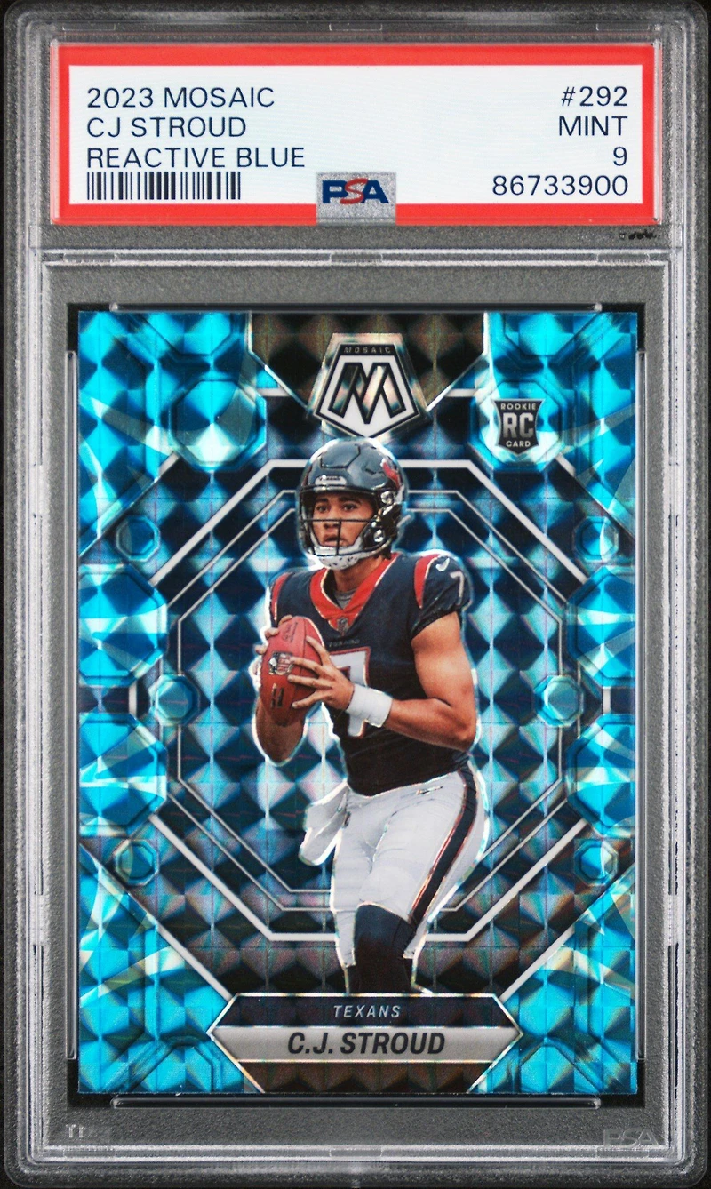 2023 Panini Mosaic 292 Cj Stroud Reactive Blue PSA