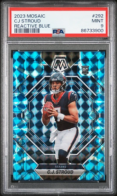 2023 Panini Mosaic 292 Cj Stroud Reactive Blue PSA