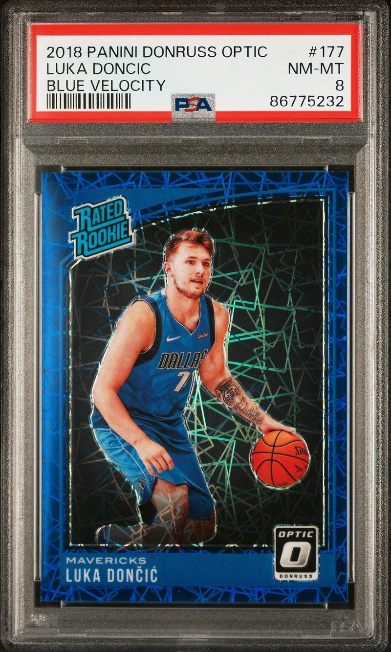Panini Donruss Optic Luka Doncic Blue Velocity PSA