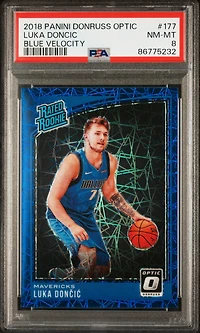 Panini Donruss Optic Luka Doncic Blue Velocity PSA