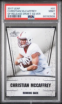 2017 Leaf Special Release Draft Silver 01 Christian Mccaffrey PSA 9