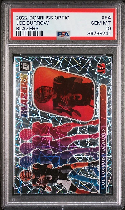 2022 Panini Donruss Optic Blazers B4 Joe Burrow PSA 10