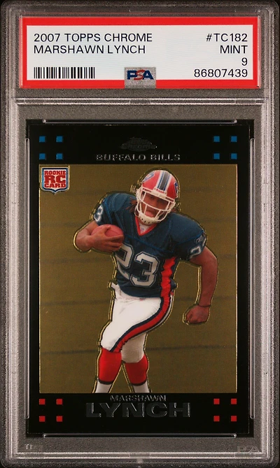 2007 Topps Chrome Tc182 Marshawn Lynch PSA 9
