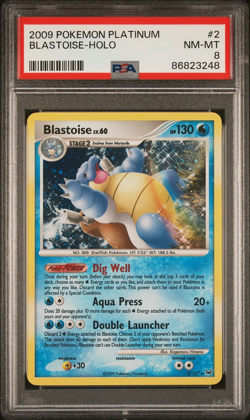 2009 Pokemon Platinum 2 Blastoise PSA 8