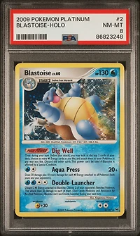 2009 Pokemon Platinum 2 Blastoise PSA 8