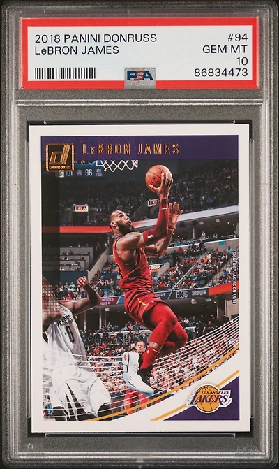 2018 Panini Donruss 94 Lebron James PSA 10