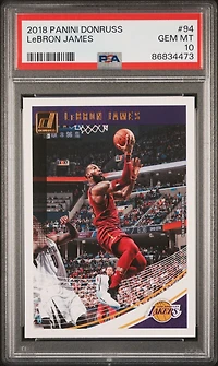 2018 Panini Donruss 94 Lebron James PSA 10