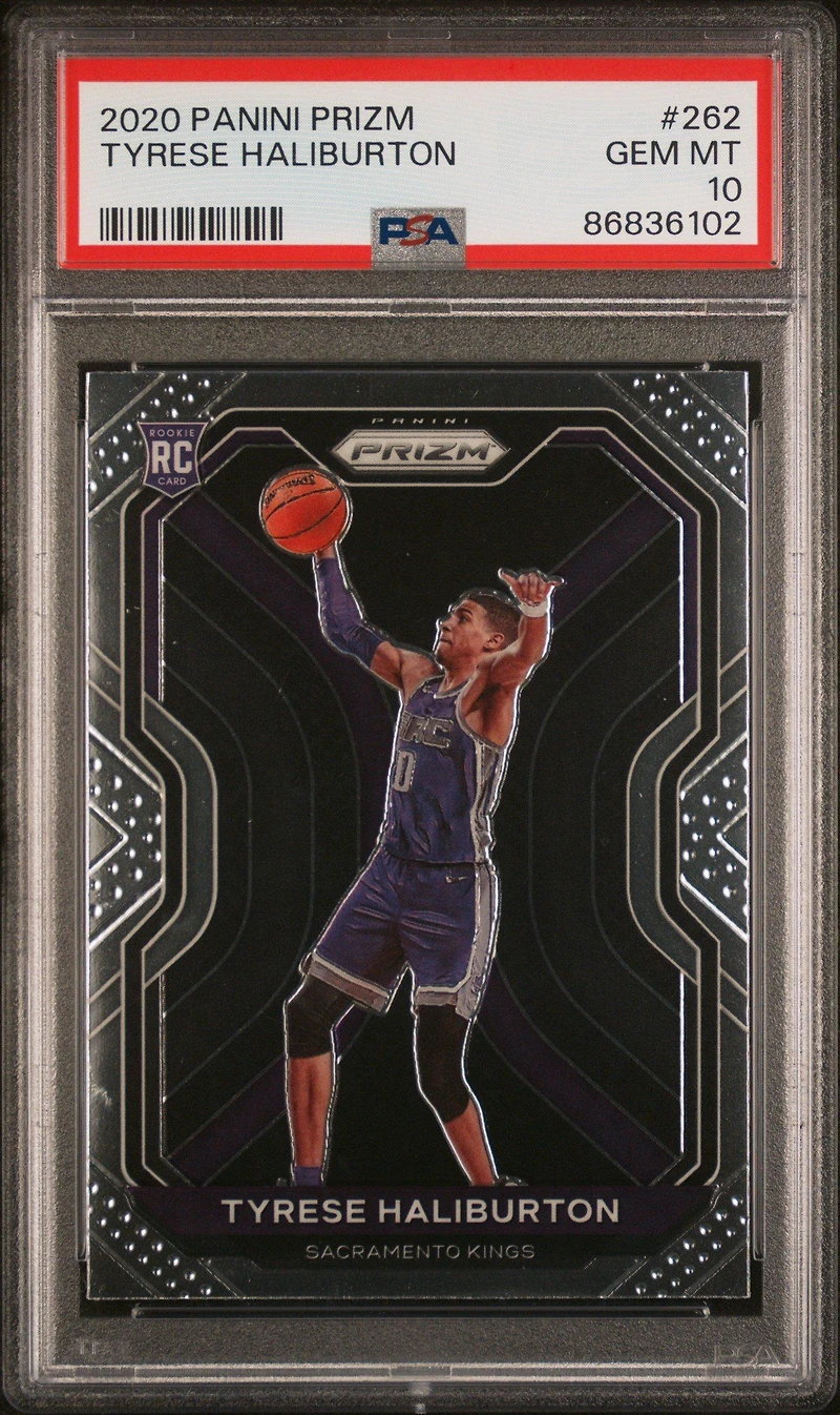 2020 Panini Prizm 262 Tyrese Haliburton PSA 10